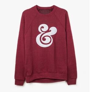 Ugmonk Premium Ampersand Crew Neck Sweatshirt Cranberry - L